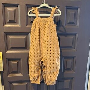 GAP Kids Brown Eyelet Overalls